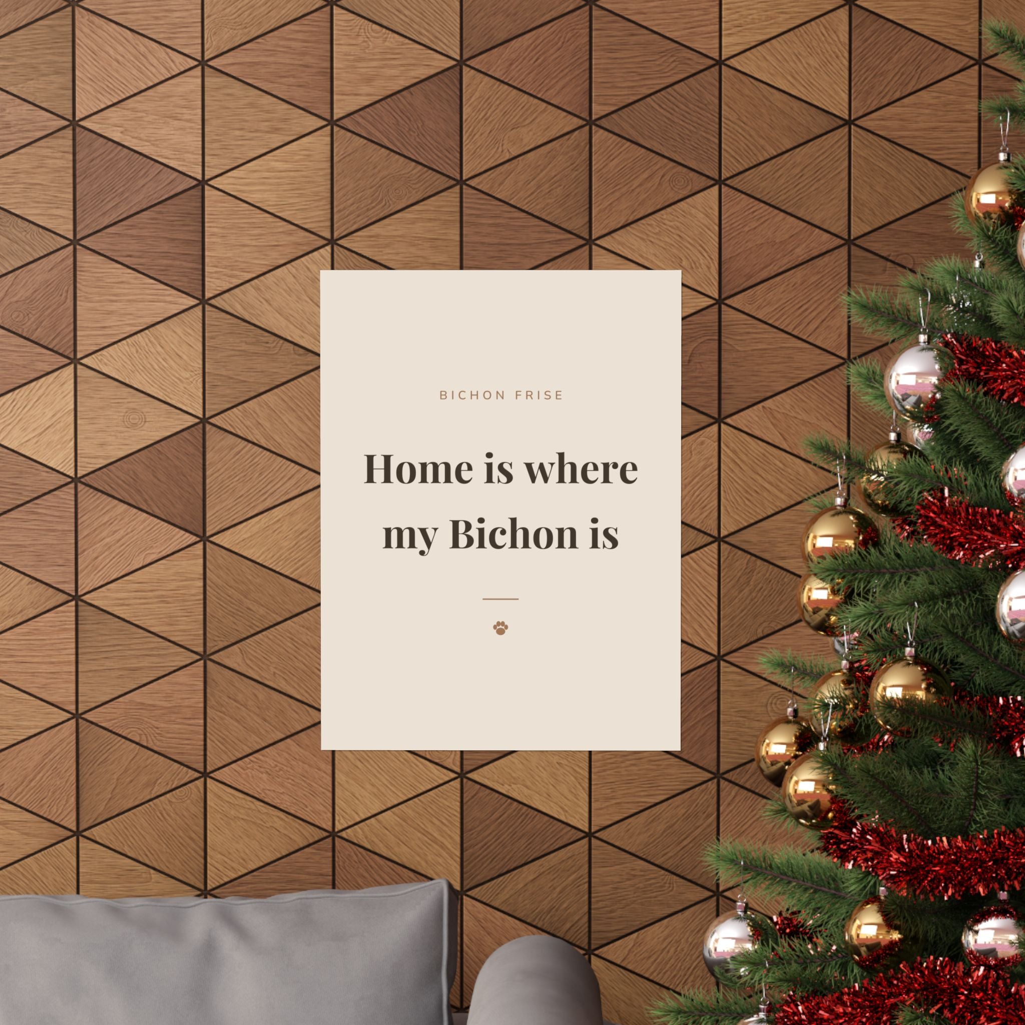 Bichon Frise Art Print — Home is where my Bichon is
