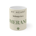 Pomeranian Mug — My heart belongs to a Pomeranian