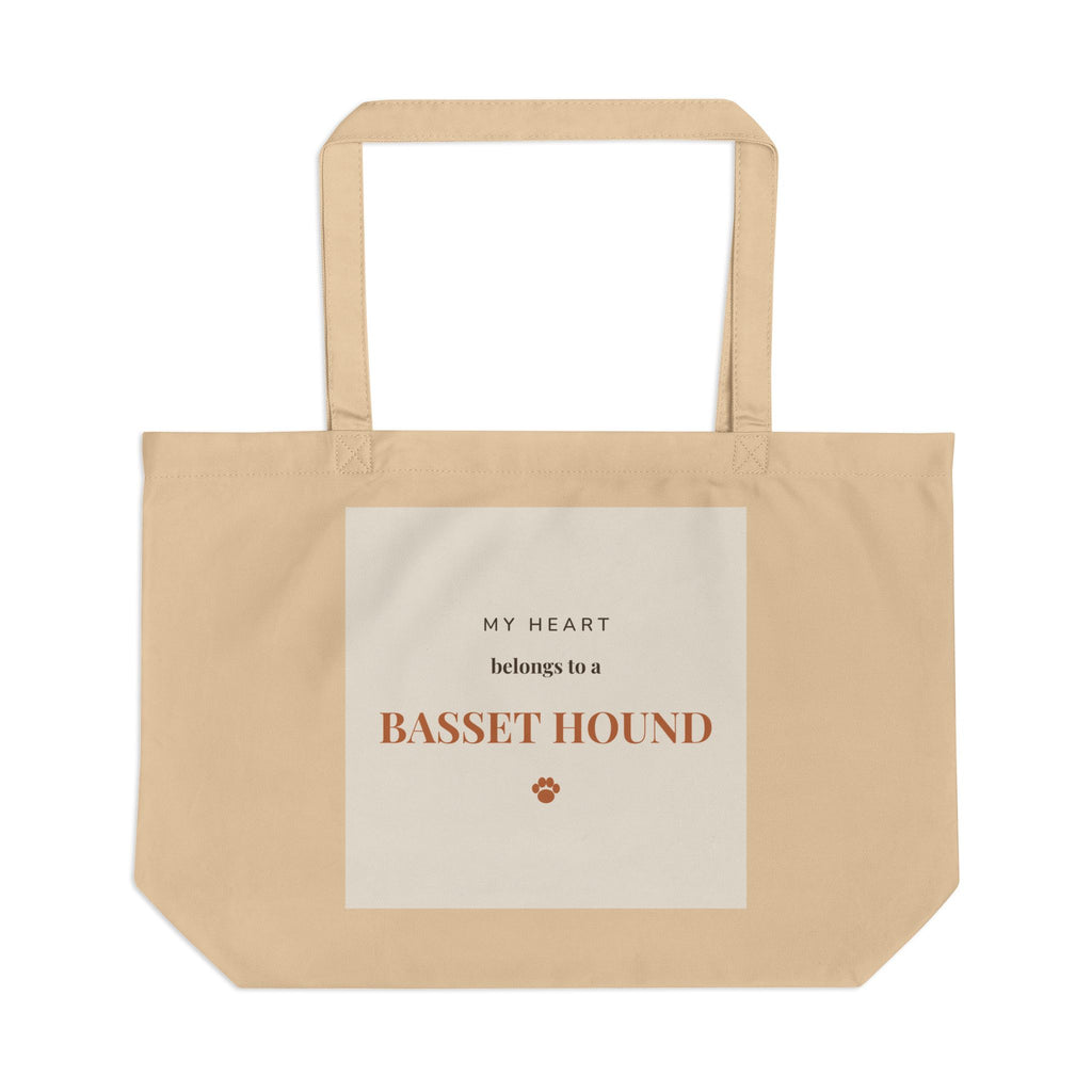 Basset Hound Tote Bag — My heart belongs to a Basset Hound