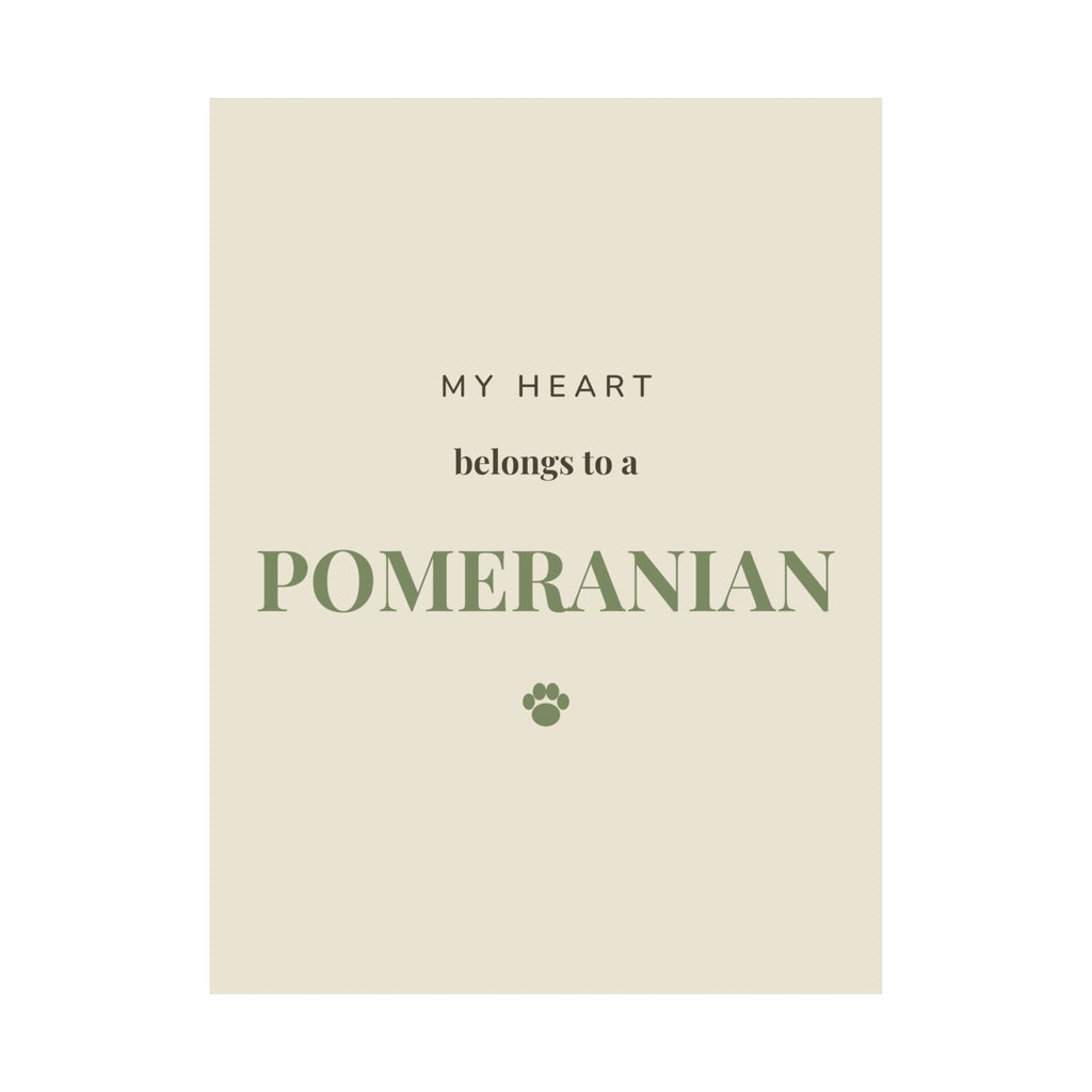 Pomeranian Art Print — My heart belongs to a Pomeranian