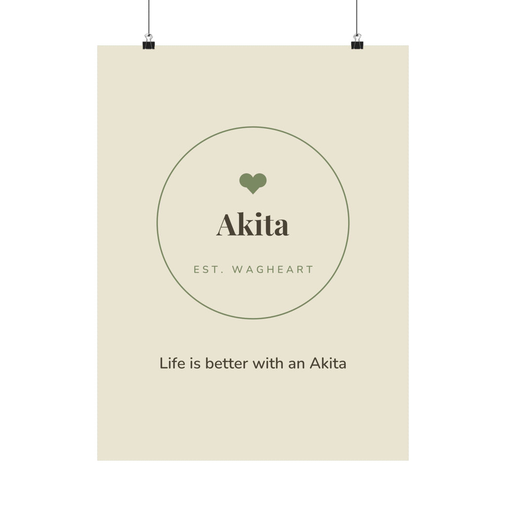 Akita Art Print — Life is better with an Akita