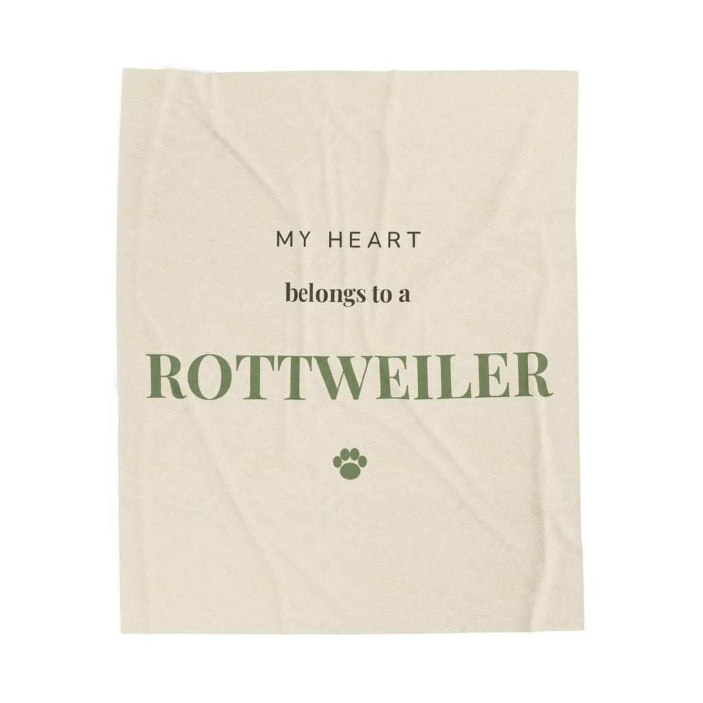 Rottweiler Cozy Blanket — My heart belongs to a Rottweiler