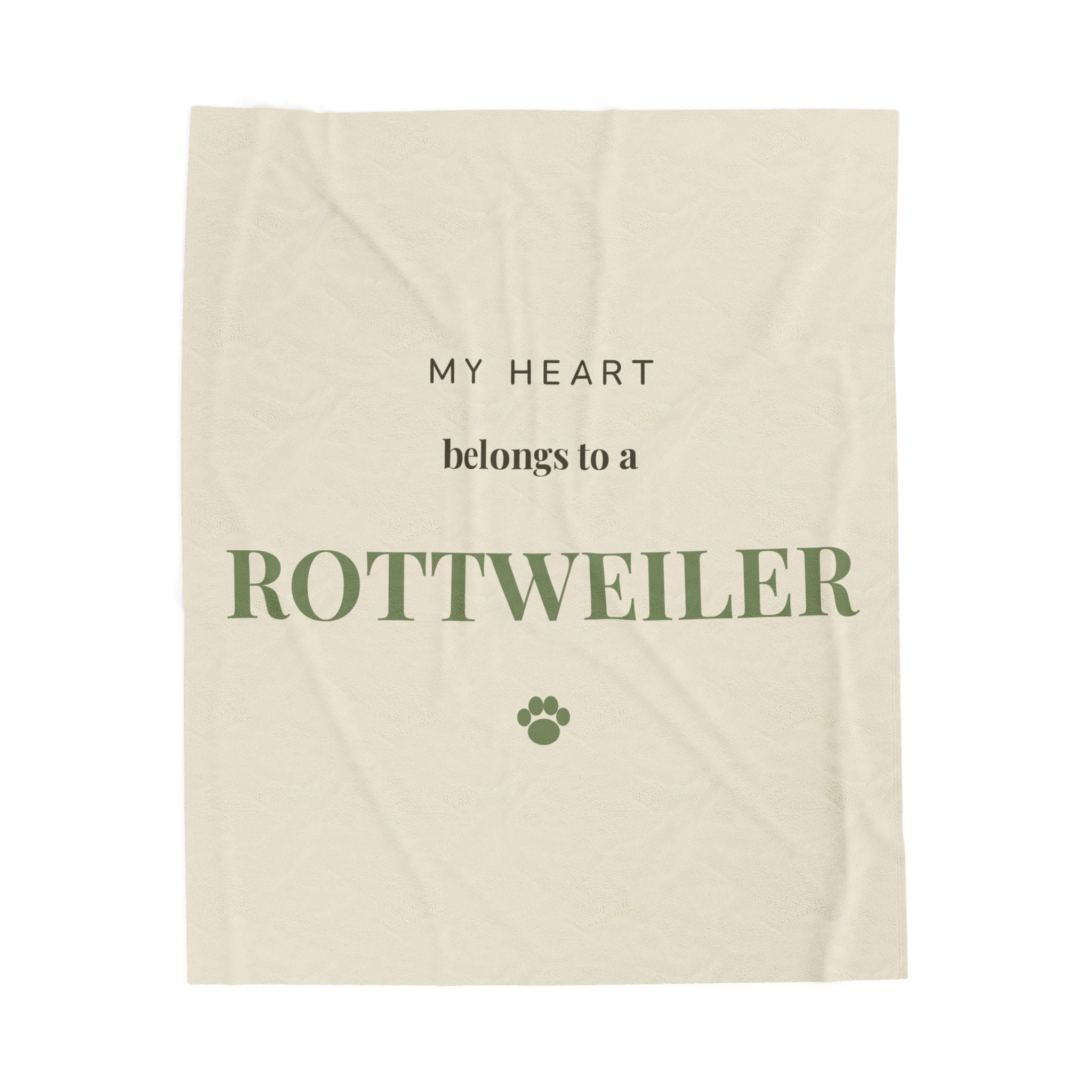 Rottweiler Cozy Blanket — My heart belongs to a Rottweiler