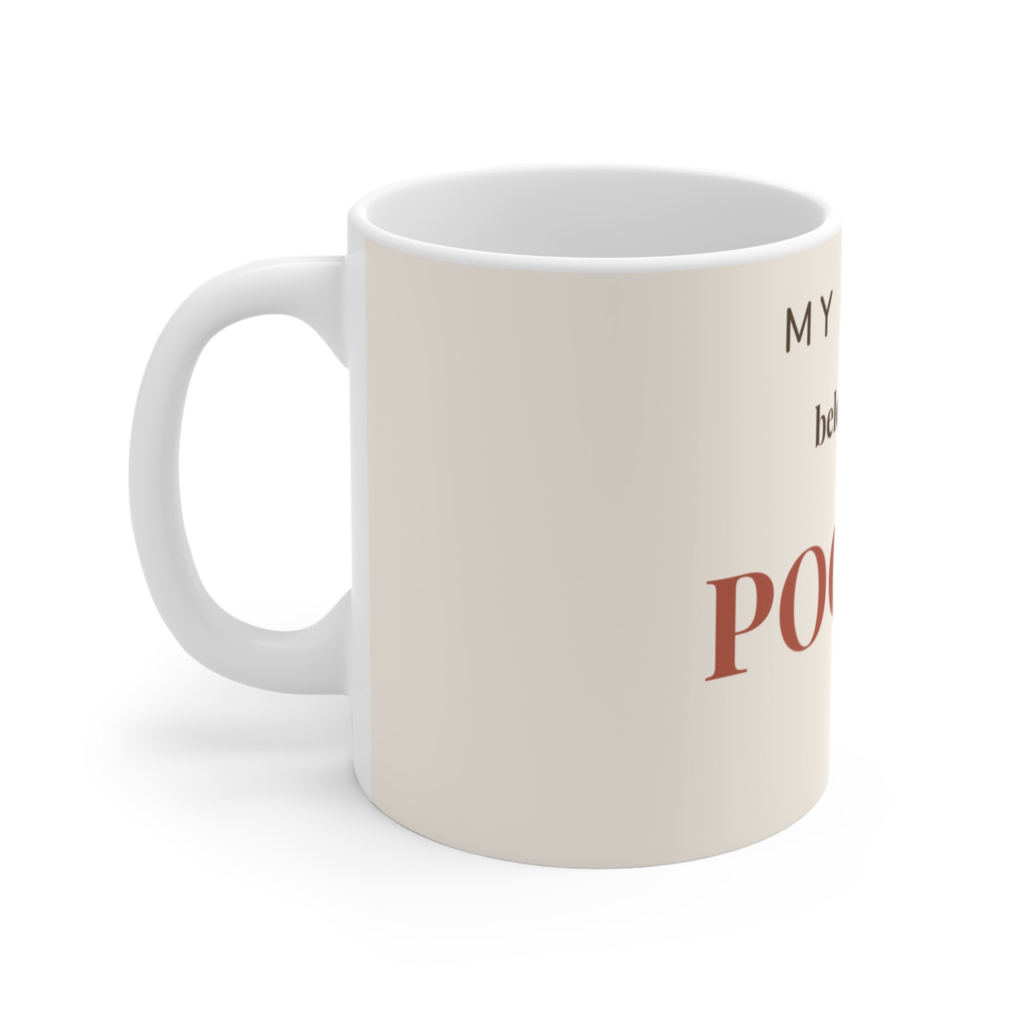 Poodle Mug — My heart belongs to a Poodle