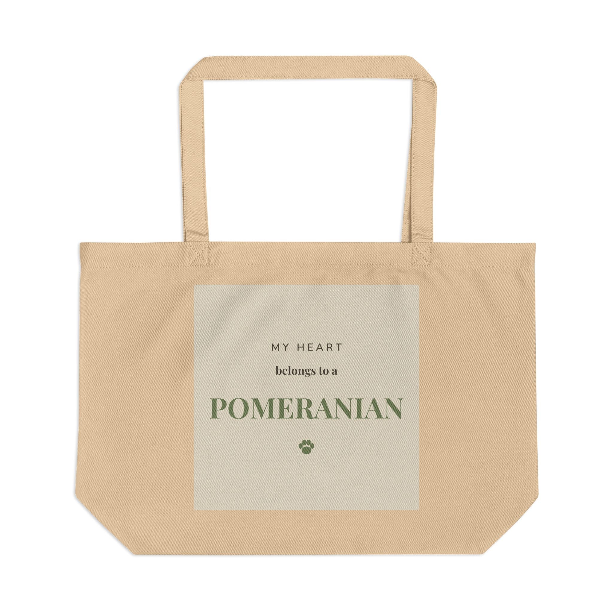 Pomeranian Tote Bag — My heart belongs to a Pomeranian