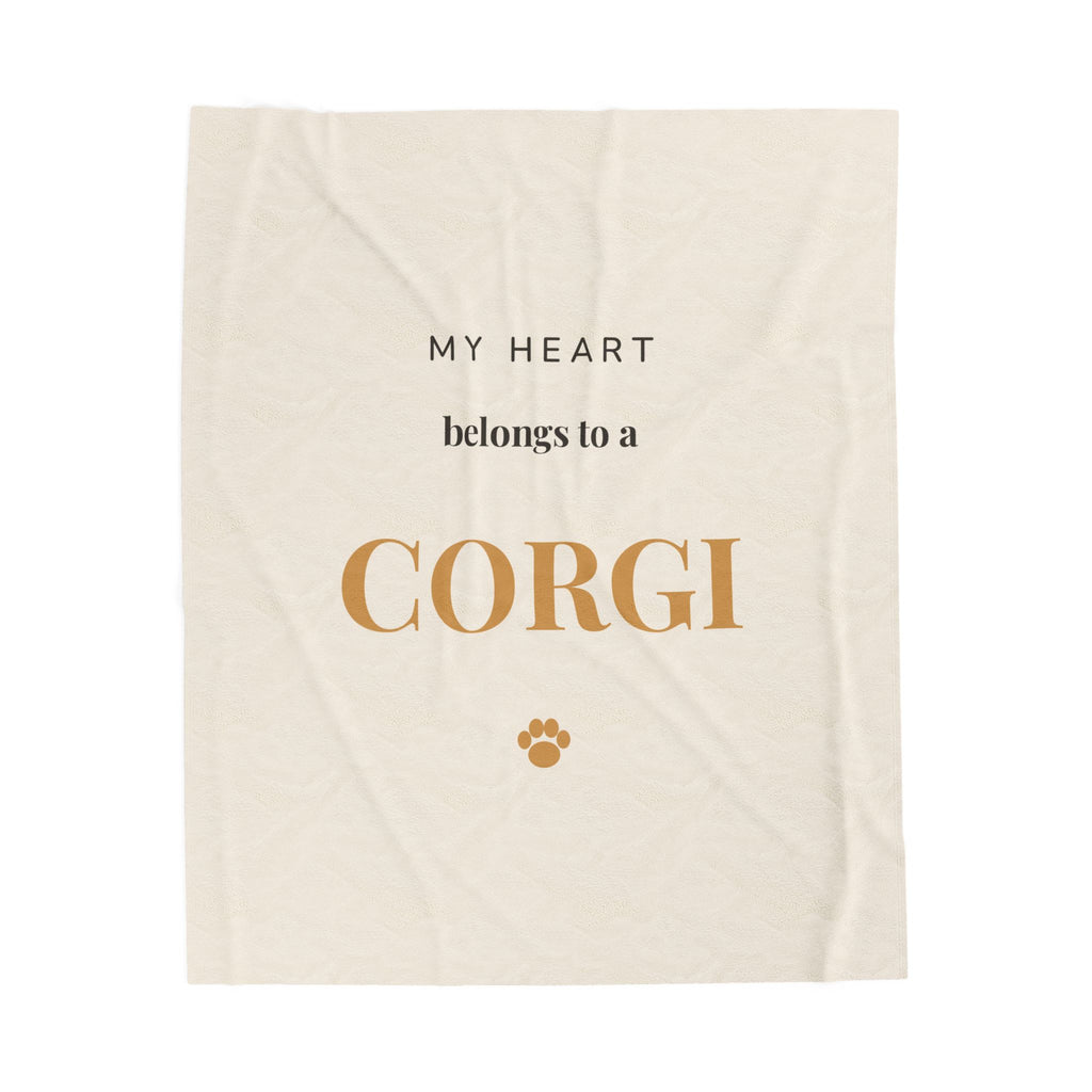 Corgi Cozy Blanket — My heart belongs to a Corgi