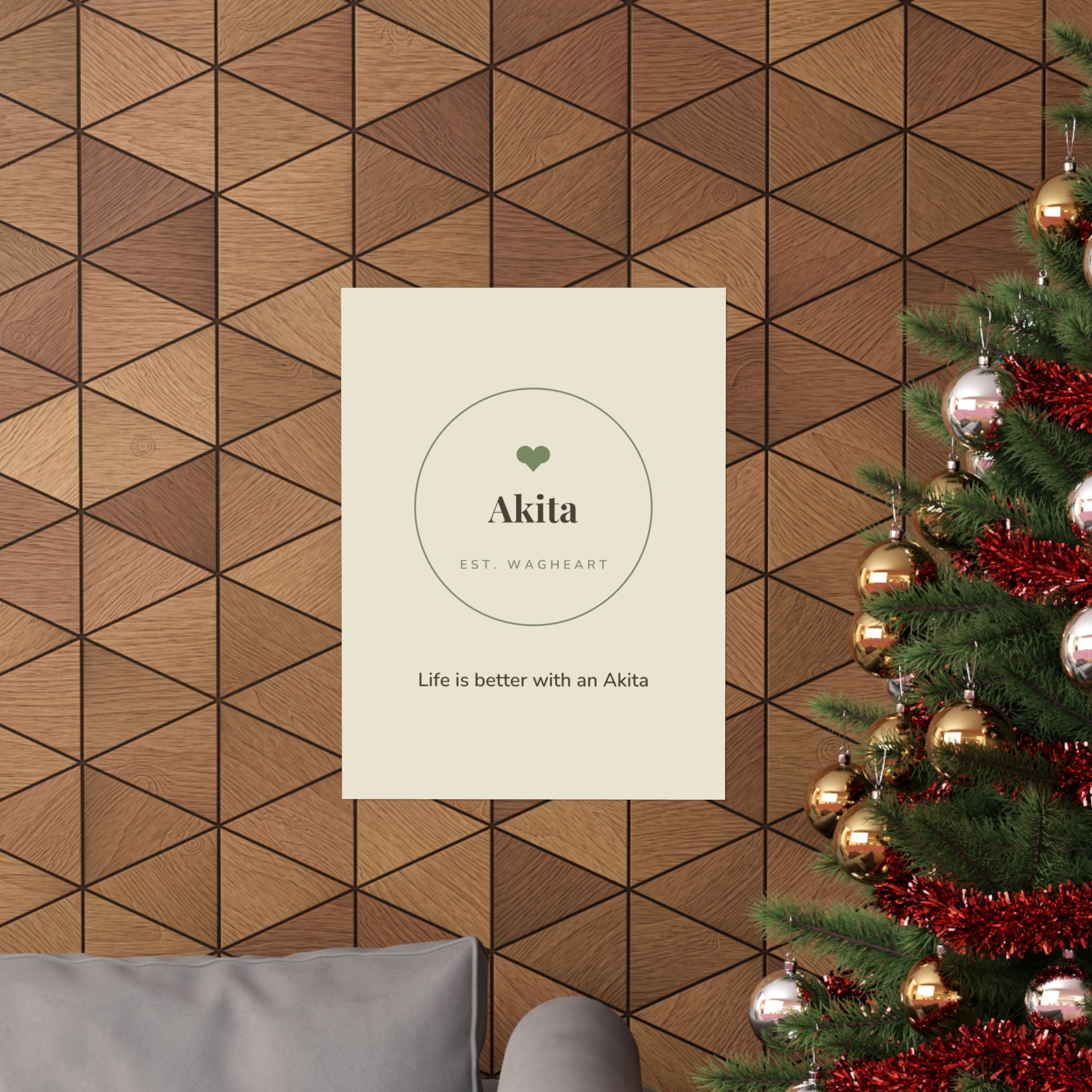 Akita Art Print — Life is better with an Akita