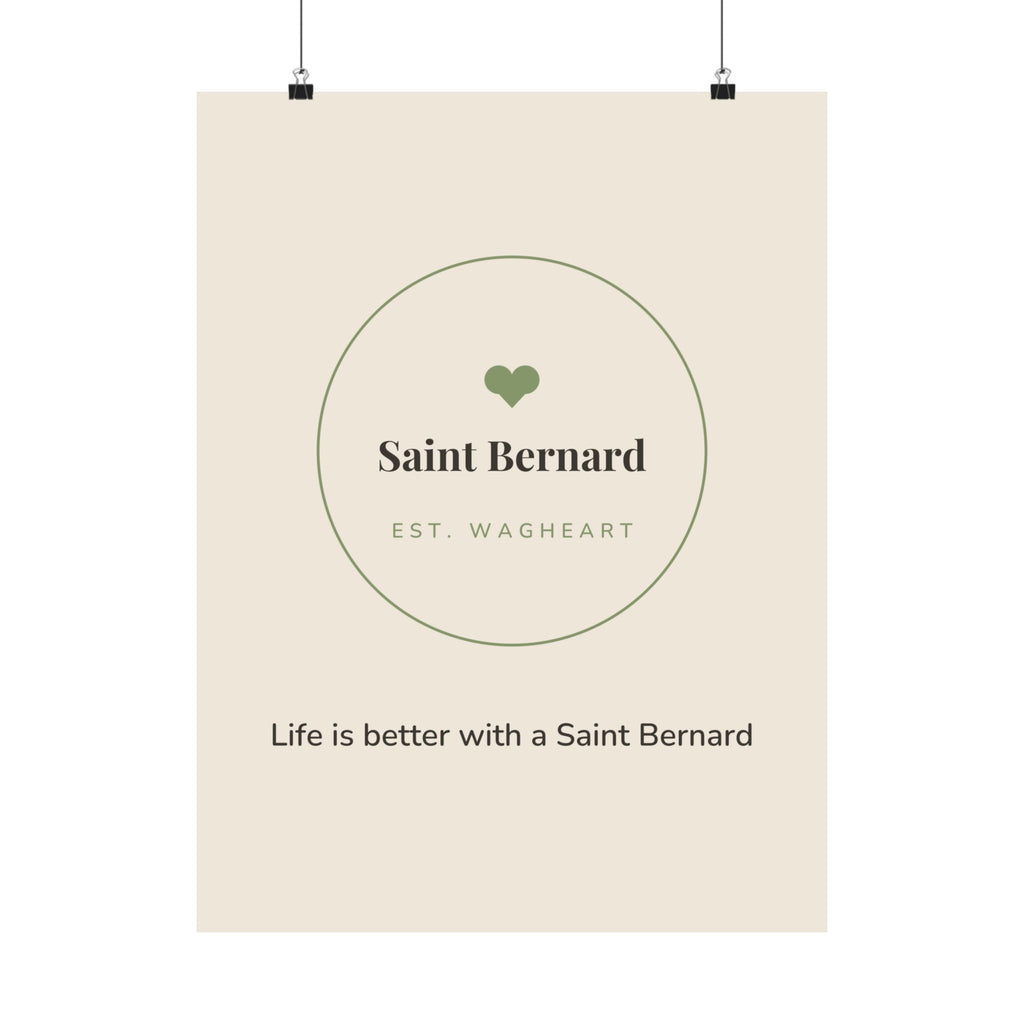 Saint Bernard Art Print — Life is better with a Saint Bernard