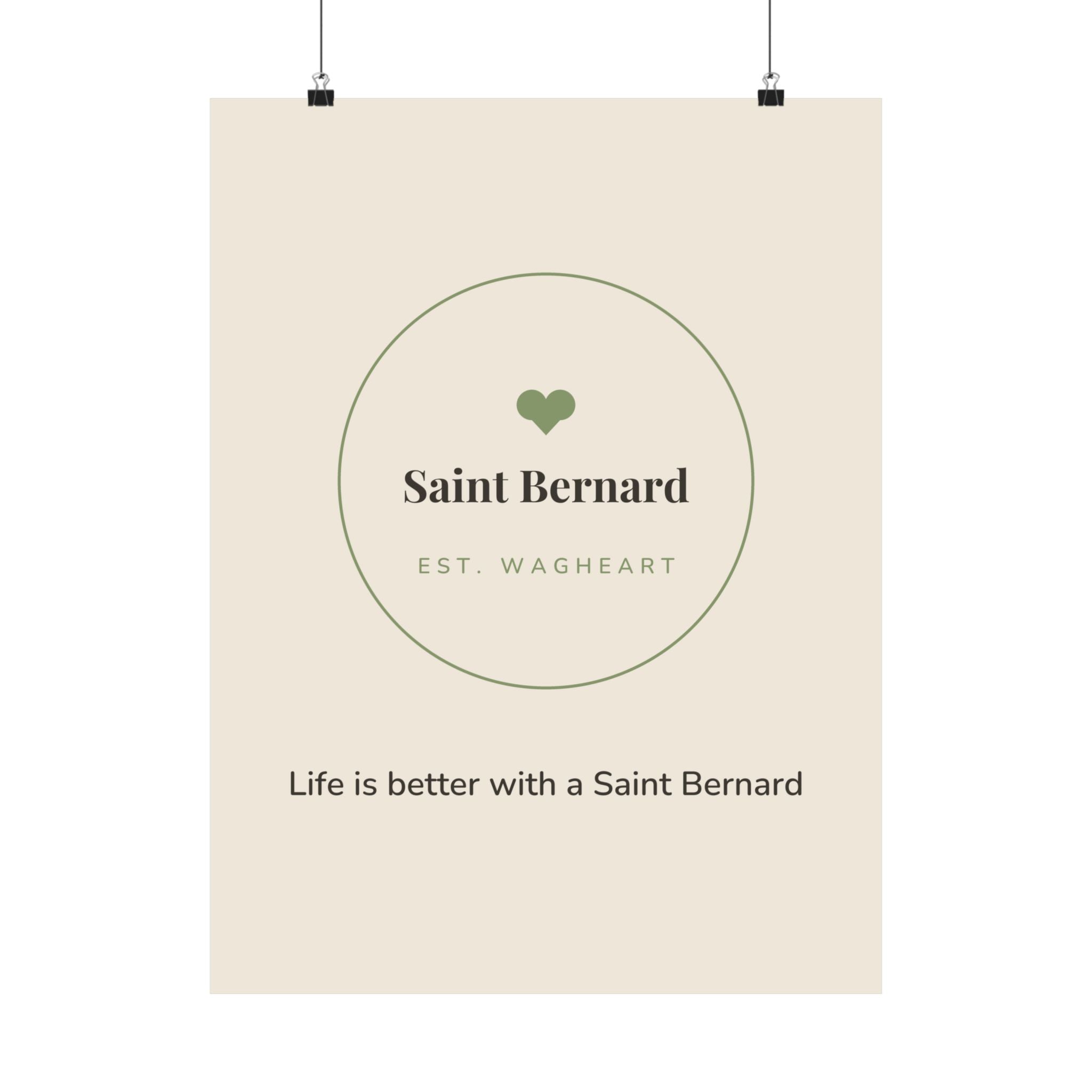 Saint Bernard Art Print — Life is better with a Saint Bernard
