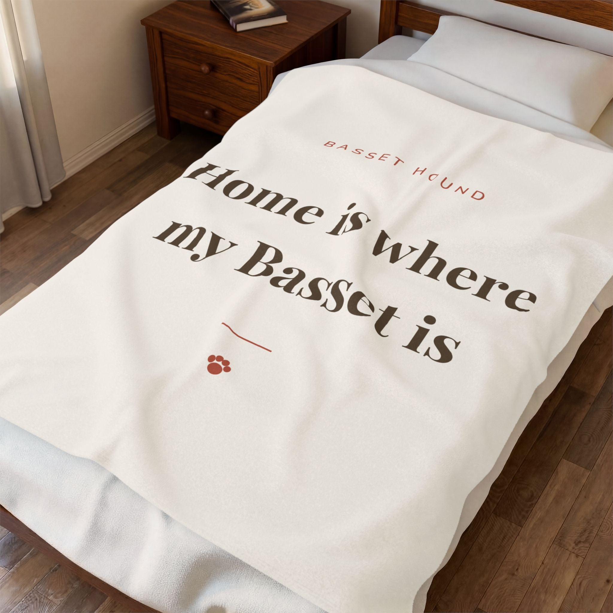 Basset Hound Cozy Blanket — Home is where my Basset is