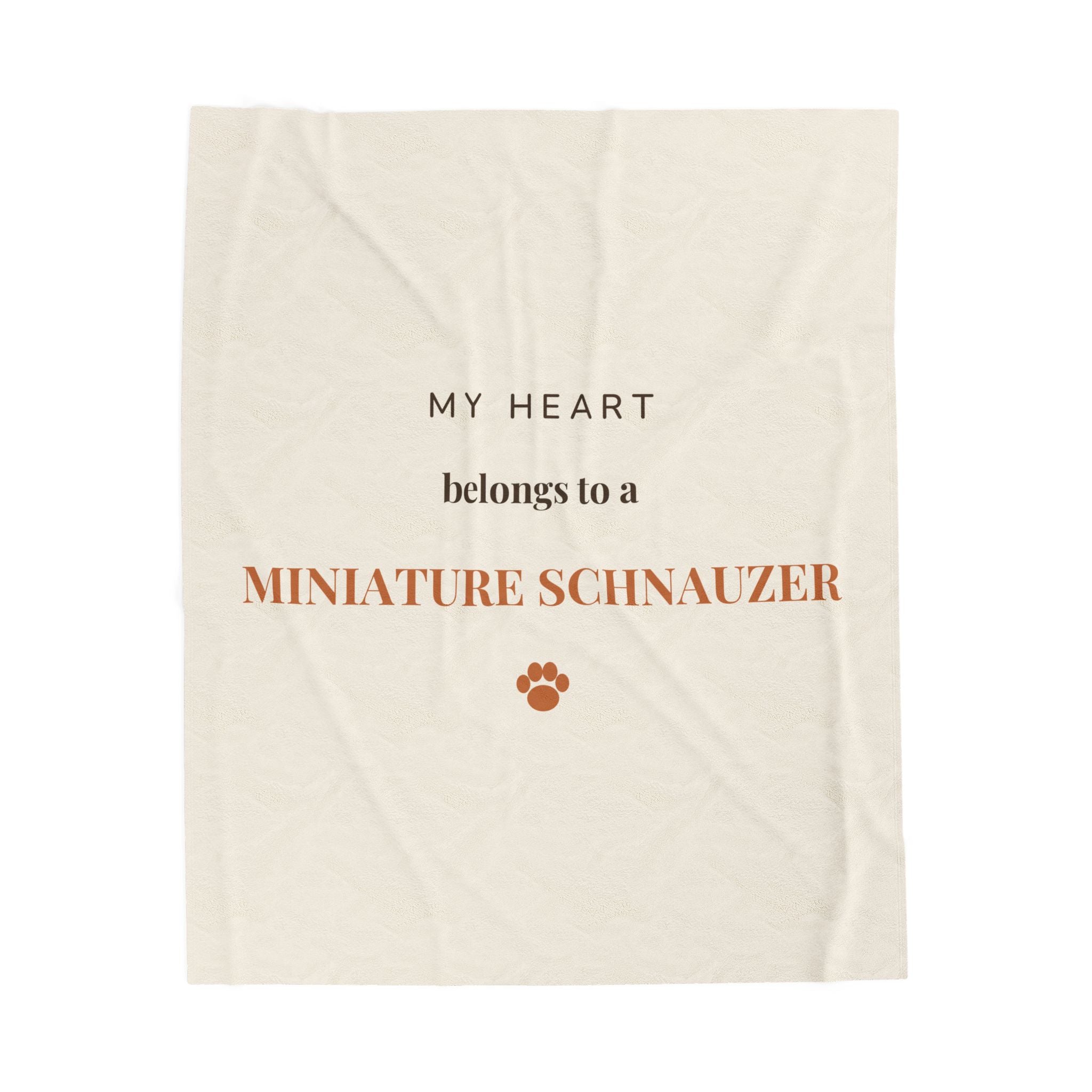 Miniature Schnauzer Cozy Blanket — My heart belongs to a Miniature Schnauzer