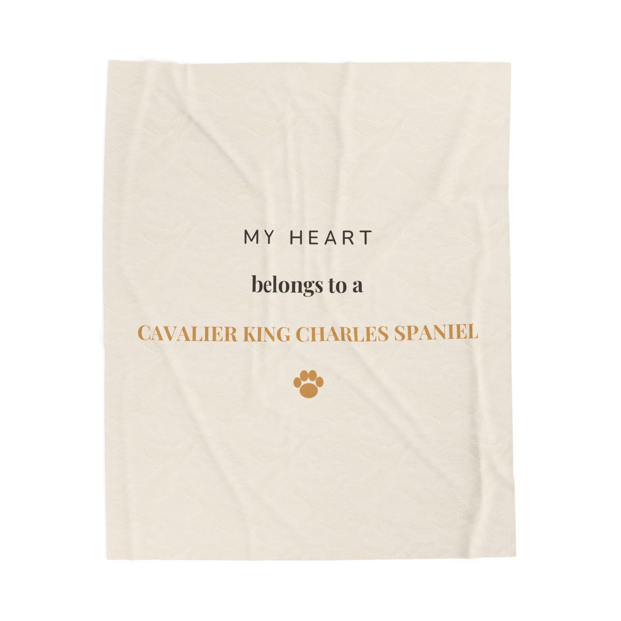 Cavalier King Charles Spaniel Cozy Blanket — My heart belongs to a Cavalier King Charles Spaniel