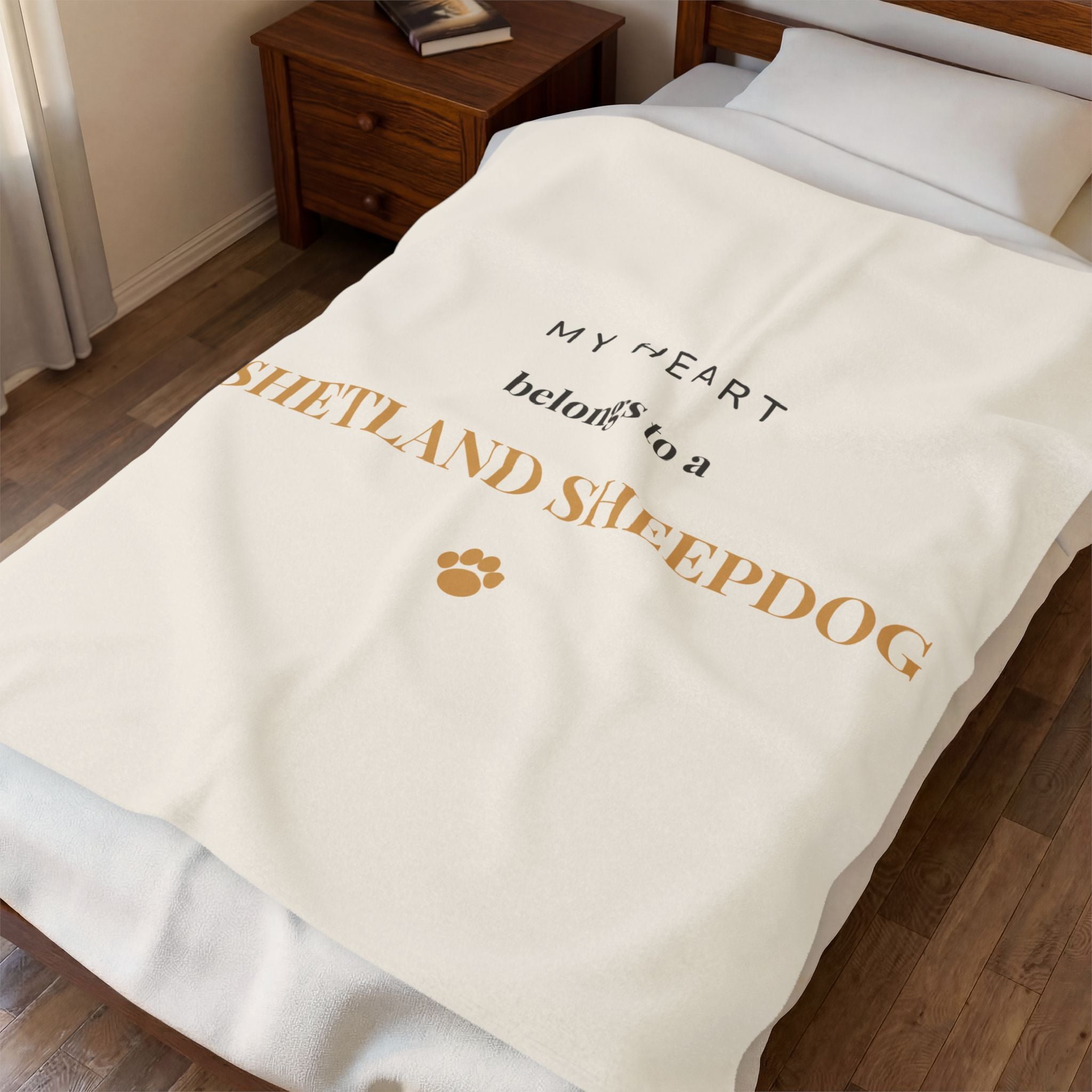 Shetland Sheepdog Cozy Blanket — My heart belongs to a Shetland Sheepdog