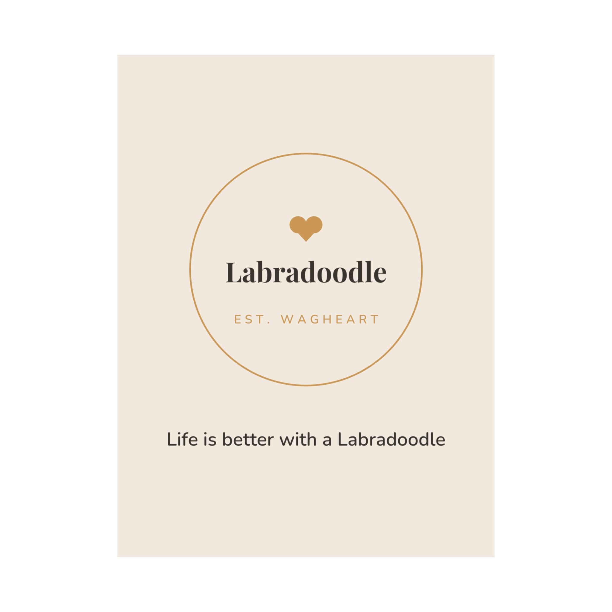 Labradoodle Art Print — Life is better with a Labradoodle