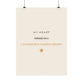 Cavalier King Charles Spaniel Art Print — My heart belongs to a Cavalier King Charles Spaniel
