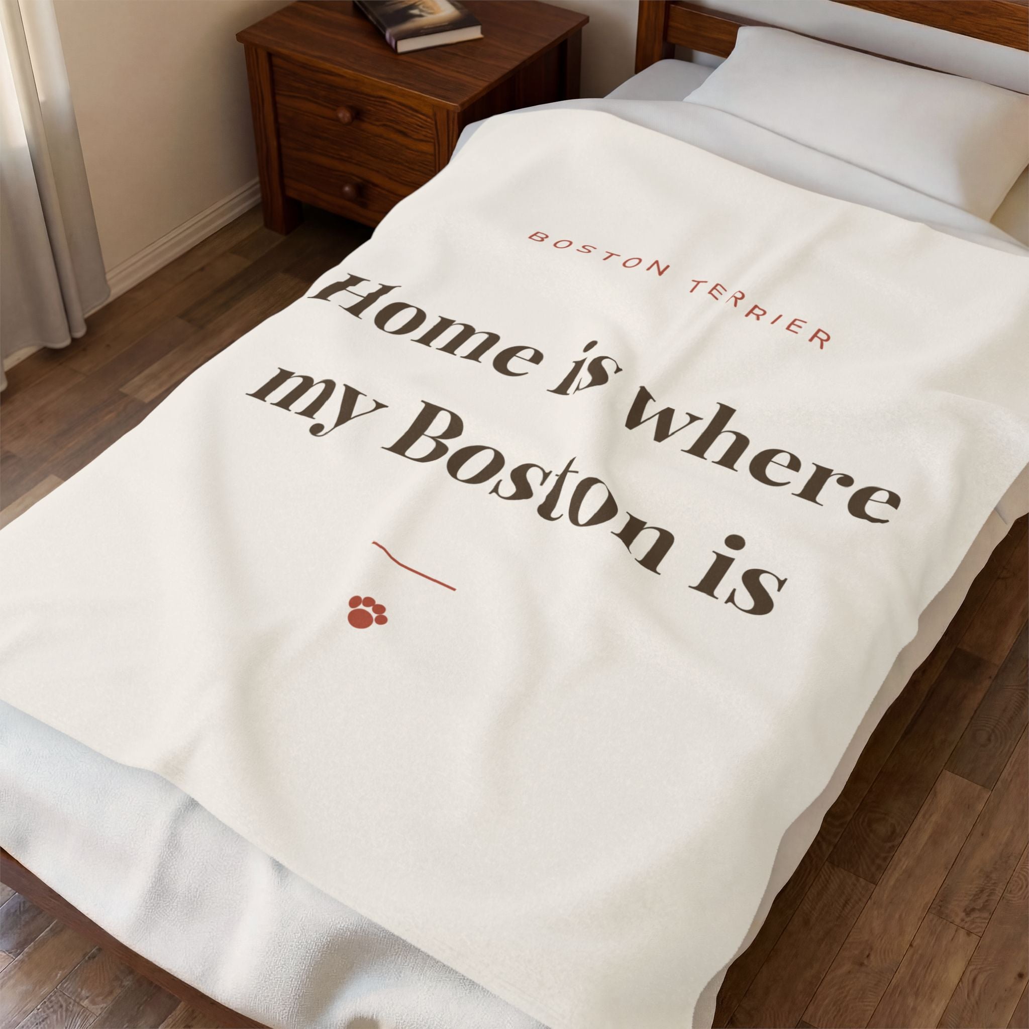 Boston Terrier Cozy Blanket — Home is where my Boston is